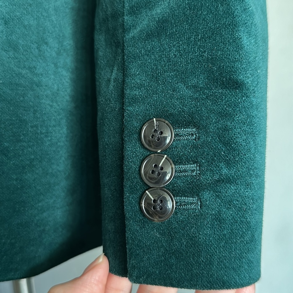 J.Crew Green Velvet Blazer - Picture 4 of 8